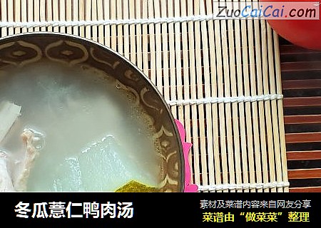 冬瓜薏仁鸭肉汤