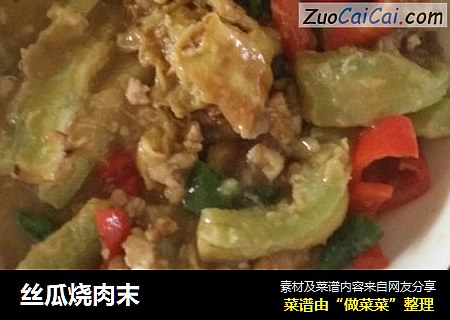 丝瓜烧肉末