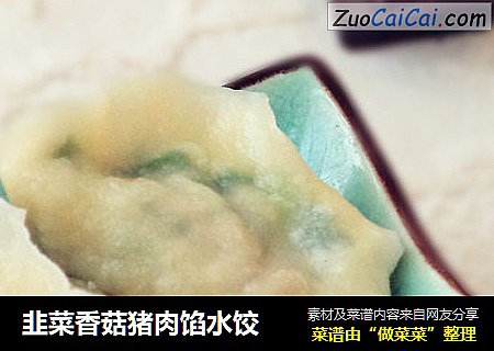 韭菜香菇猪肉馅水饺