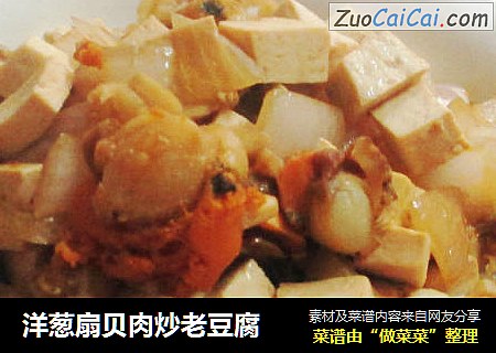 洋葱扇贝肉炒老豆腐