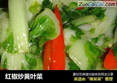 红椒炒黄叶菜