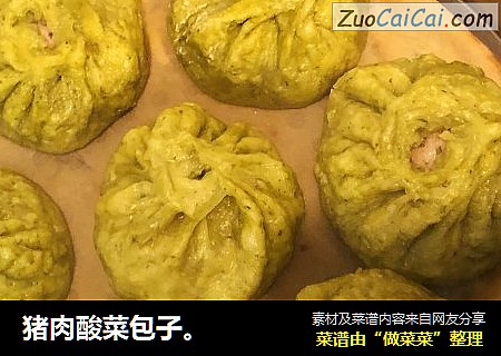 猪肉酸菜包子。
