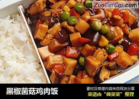 黑椒菌菇鸡肉饭
