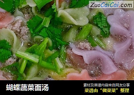 蝴蝶蔬菜面汤