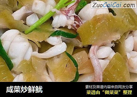 咸菜炒鲜鱿