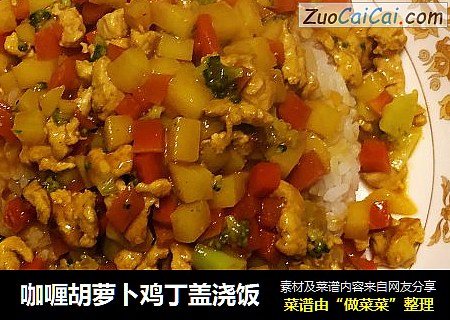 咖喱胡萝卜鸡丁盖浇饭
