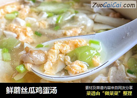 鲜蘑丝瓜鸡蛋汤