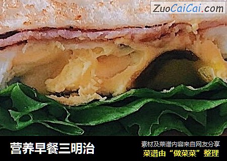 营养早餐三明治