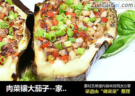 肉菜镶大茄子--家常下饭菜