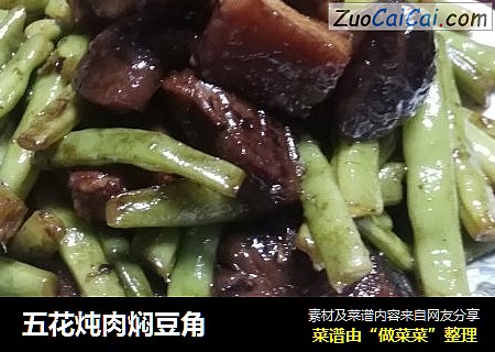 五花炖肉焖豆角
