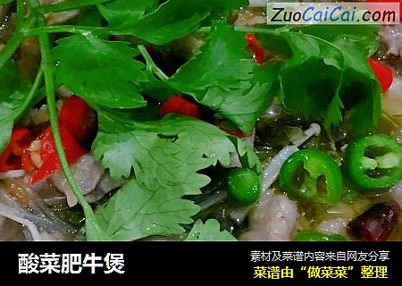 酸菜肥牛煲