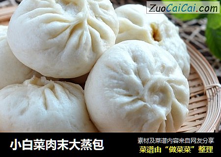 小白菜肉末大蒸包