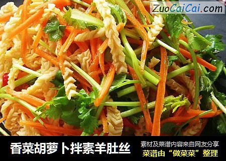 香菜胡萝卜拌素羊肚丝