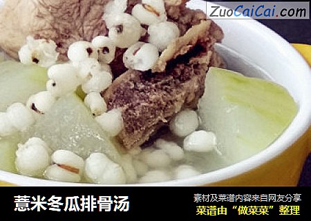 薏米冬瓜排骨汤