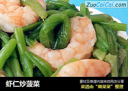 虾仁炒菠菜