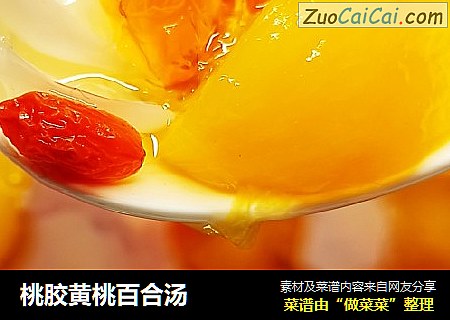 桃胶黄桃百合汤