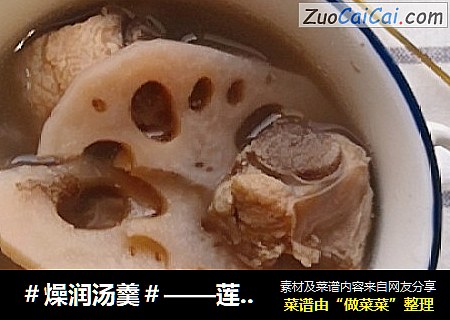＃燥润汤羹＃——莲藕排骨汤