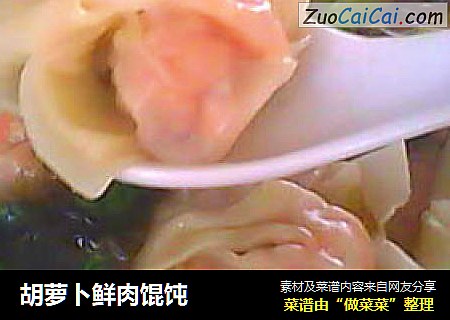 胡萝卜鲜肉馄饨