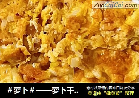 ＃萝卜＃——萝卜干煎蛋