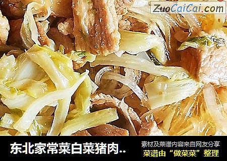东北家常菜白菜猪肉炖粉条