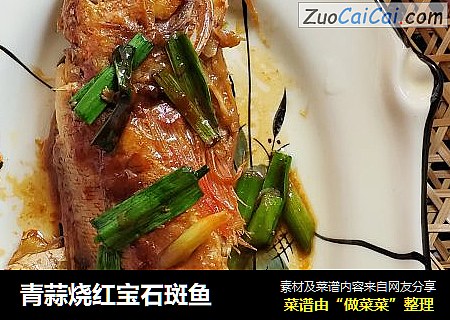 青蒜烧红宝石斑鱼