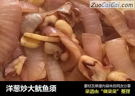 洋葱炒大鱿鱼须