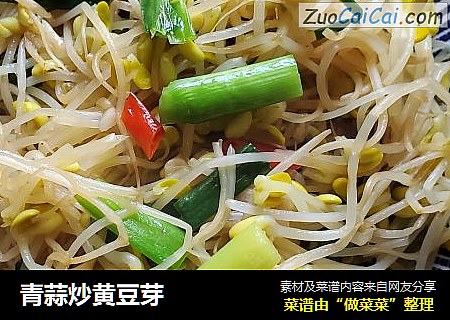 青蒜炒黄豆芽