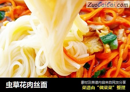虫草花肉丝面