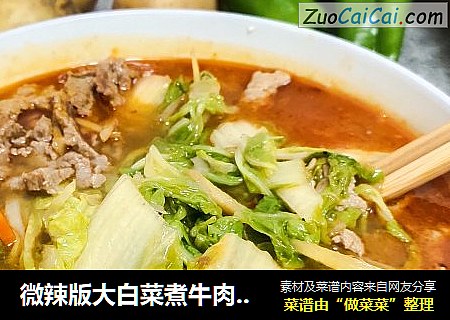 微辣版大白菜煮牛肉，入味好吃，十足的过瘾，一碗连汤汁都扫光光，真是吃货的世界！