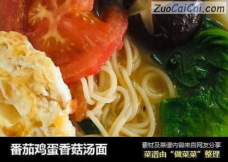 番茄鸡蛋香菇汤面