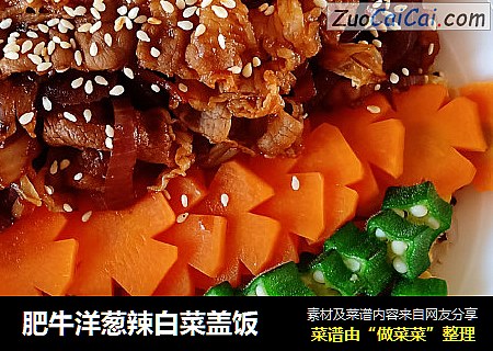 肥牛洋葱辣白菜盖饭