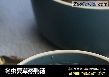 冬虫夏草蒸鸭汤