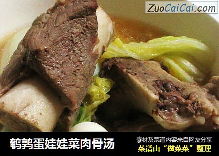 鹌鹑蛋娃娃菜肉骨汤