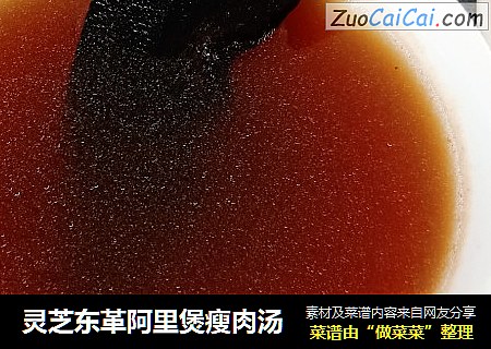 灵芝东革阿里煲瘦肉汤