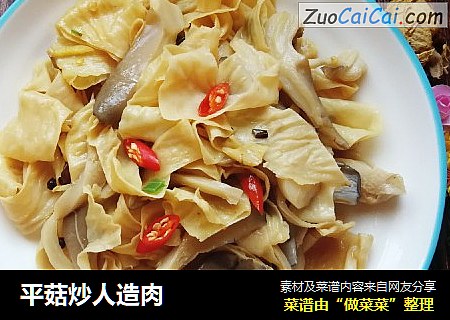 平菇炒人造肉
