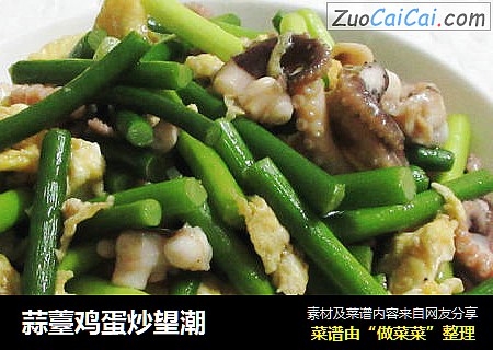 蒜薹鸡蛋炒望潮