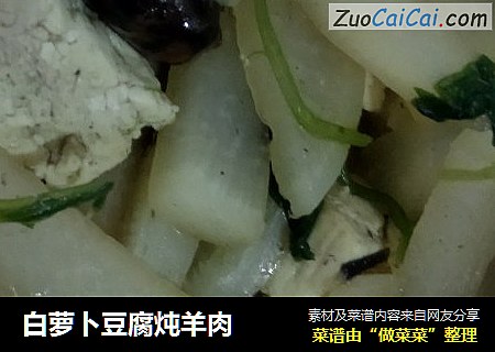 白萝卜豆腐炖羊肉