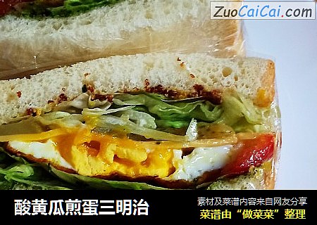 酸黄瓜煎蛋三明治