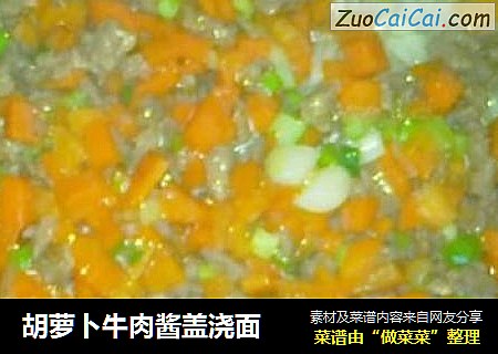 胡萝卜牛肉酱盖浇面