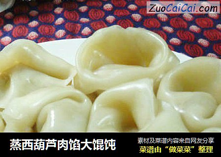 蒸西葫芦肉馅大馄饨