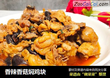 香辣香菇焖鸡块