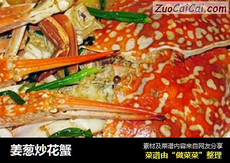 姜葱炒花蟹