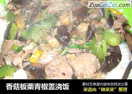 香菇板栗青椒盖浇饭