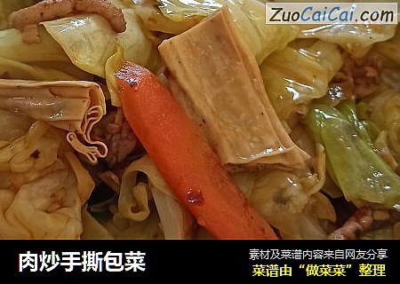 肉炒手撕包菜