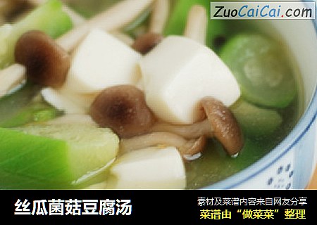 丝瓜菌菇豆腐汤