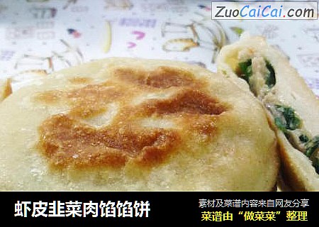 虾皮韭菜肉馅馅饼