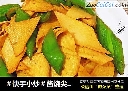 ＃快手小炒＃酱烧尖椒豆皮