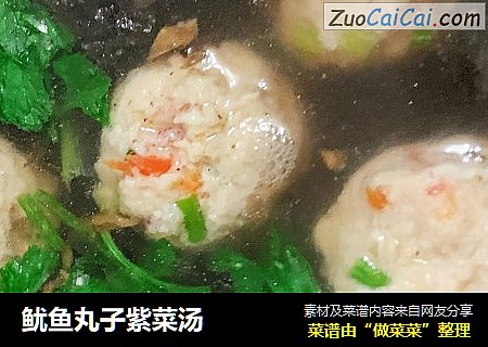 鱿鱼丸子紫菜汤