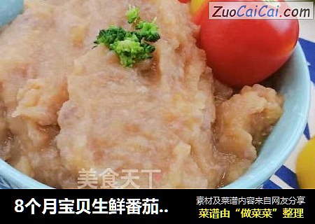 8个月宝贝生鲜番茄土豆牛肉泥，酸甜美味有营养「小鹿优鲜」