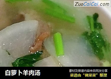 白萝卜羊肉汤